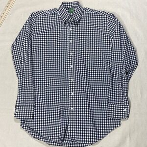 Sid Mashburn Men's Blue White Checkered Button Down Sz Small 42 No Sz Tag